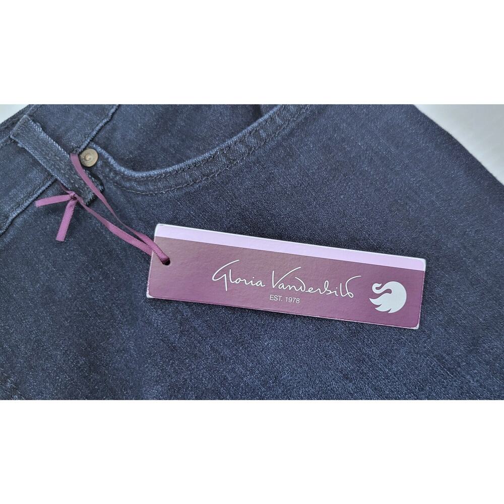 L32) Women's Gloria Vanderbilt Amanda Blue Slimming Jeans Pants Size 16 Short - Picture 8 of 14
